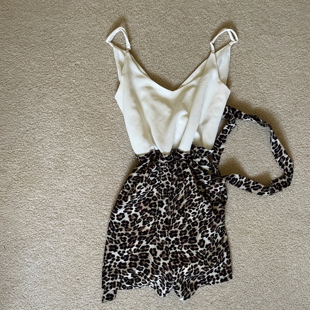 Lily Rose Leopard Print Romper